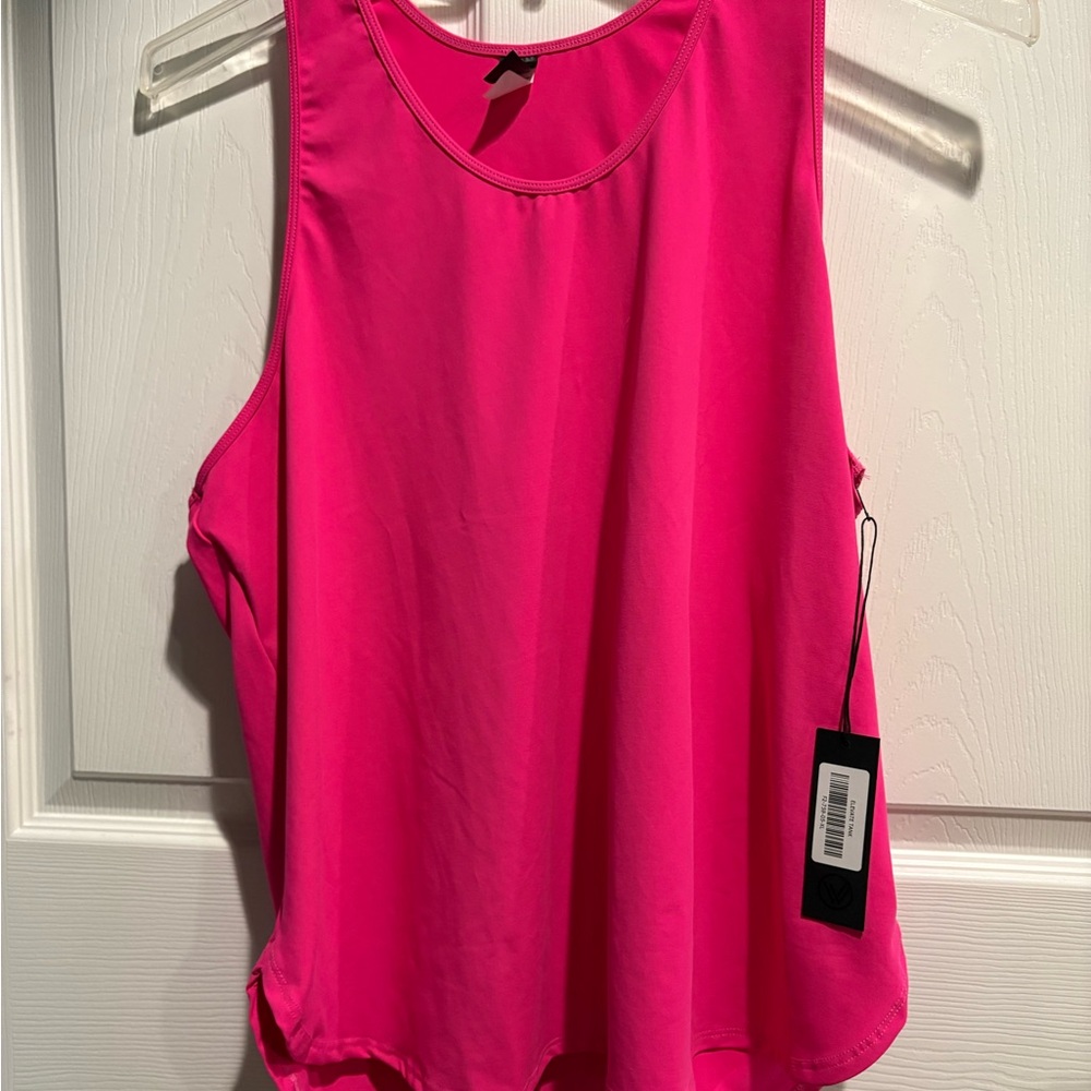 Savvy Pink Sleeveless Relaxed Tank Top NWT